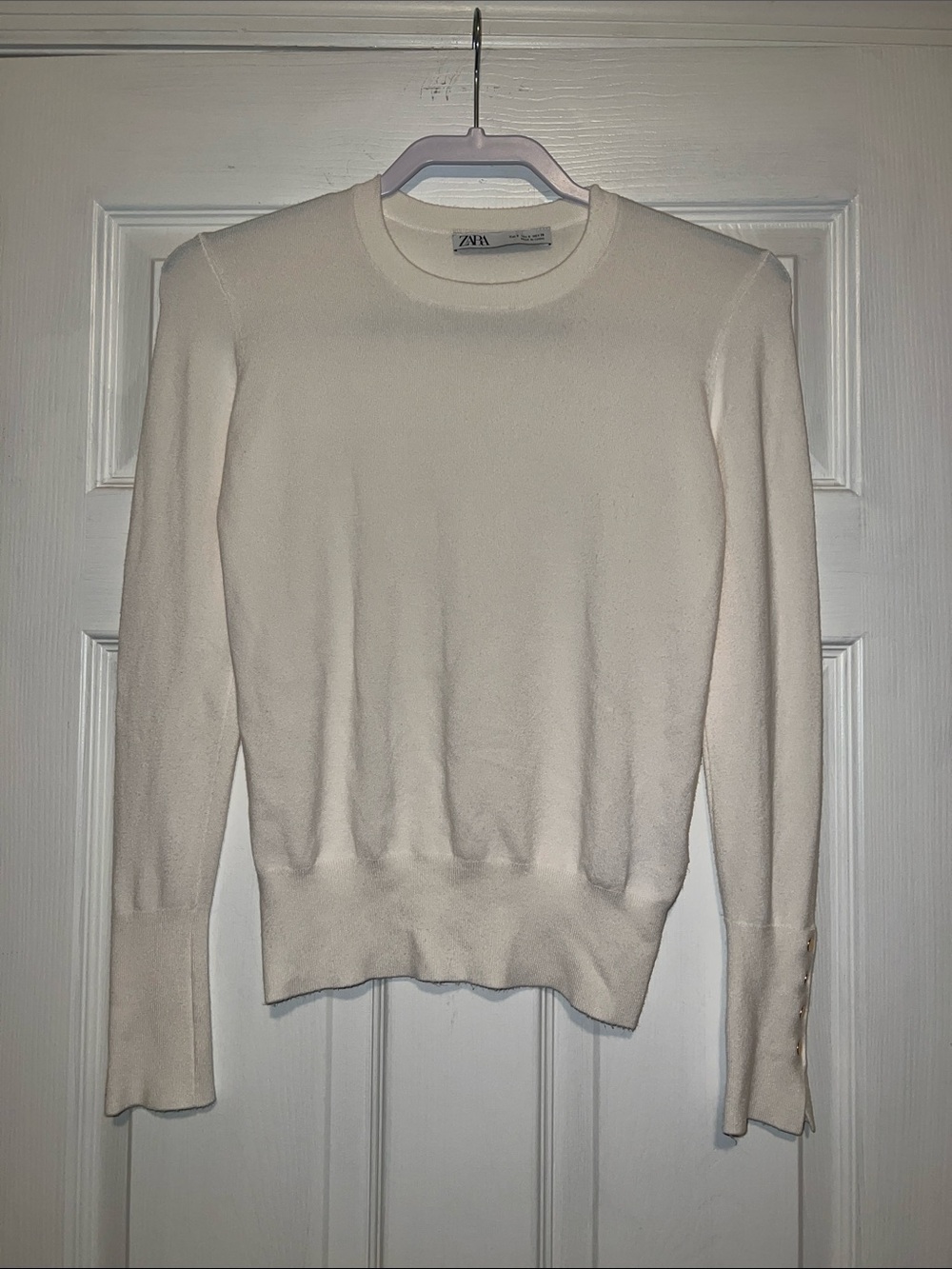ZARA Cream Crewneck Women's Sweater